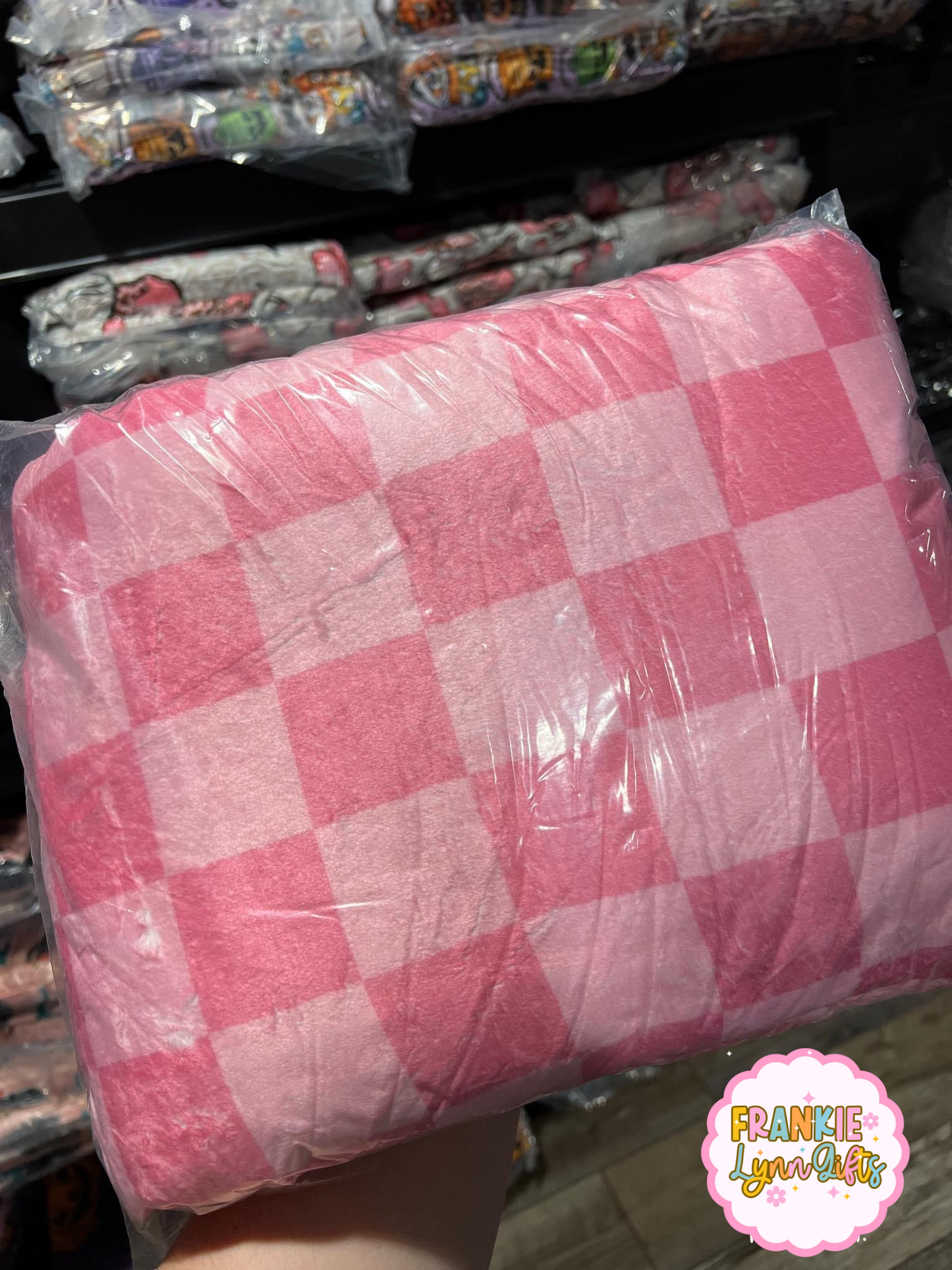 Pink Checkered Blanket