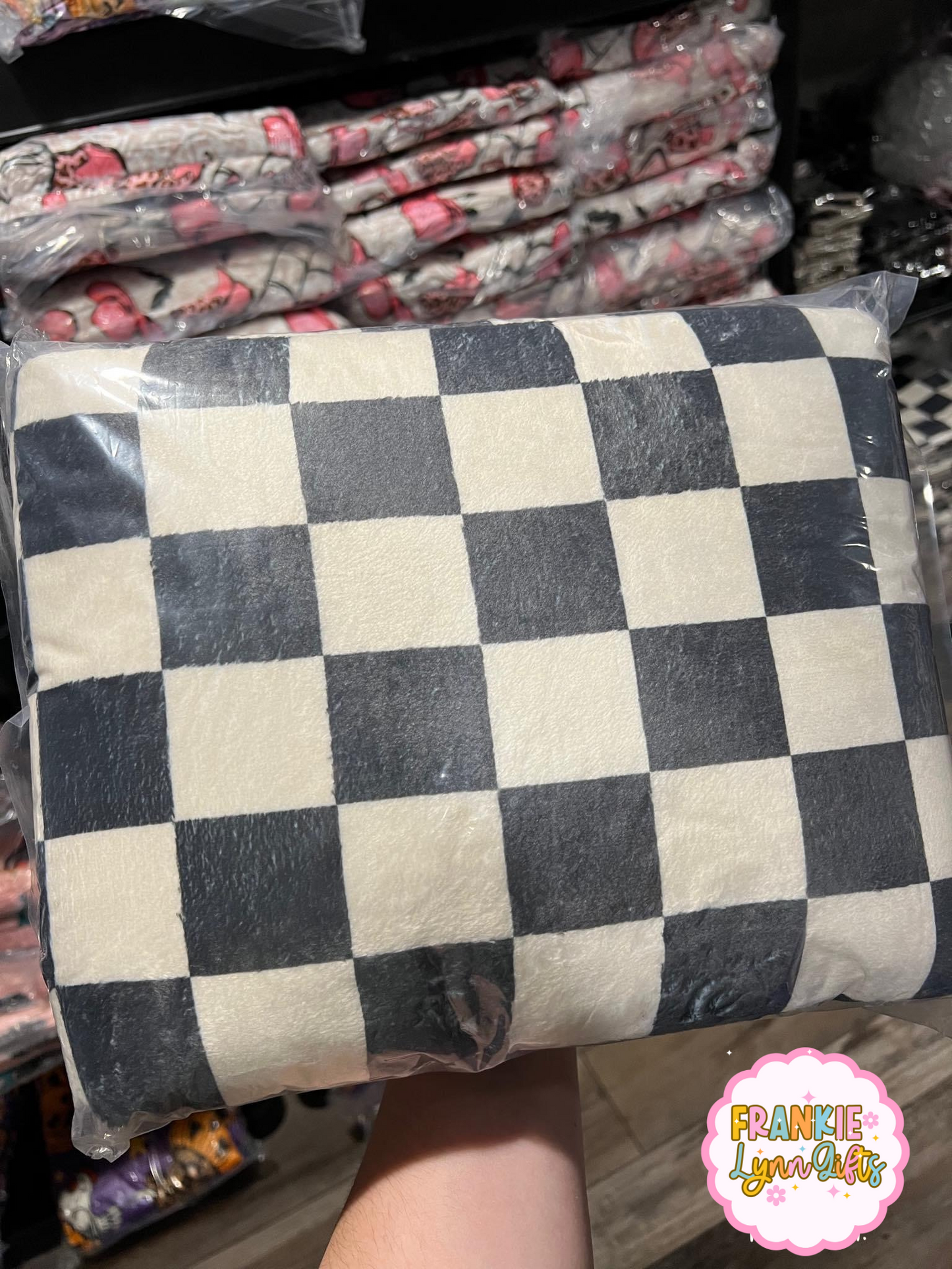 Black Checkered Blanket