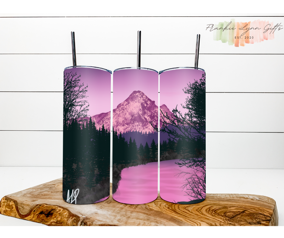 Pink Mountain Tumbler