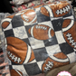 Football Checkered Blanket