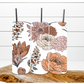 Boho Peach Floral Tumbler