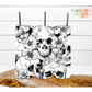 Black and White Skull Tumbler