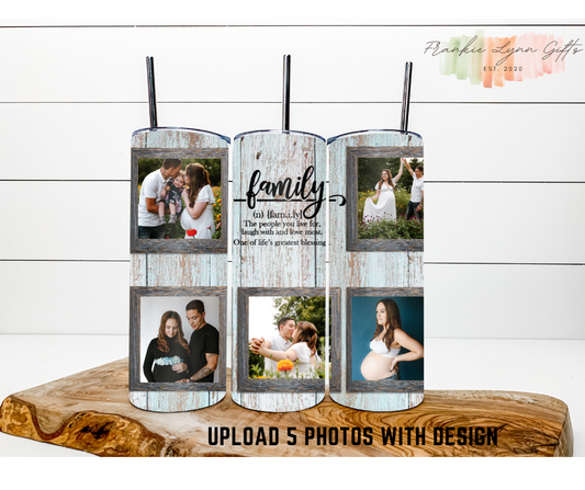 Family Definition with Custom Photos Tumbler