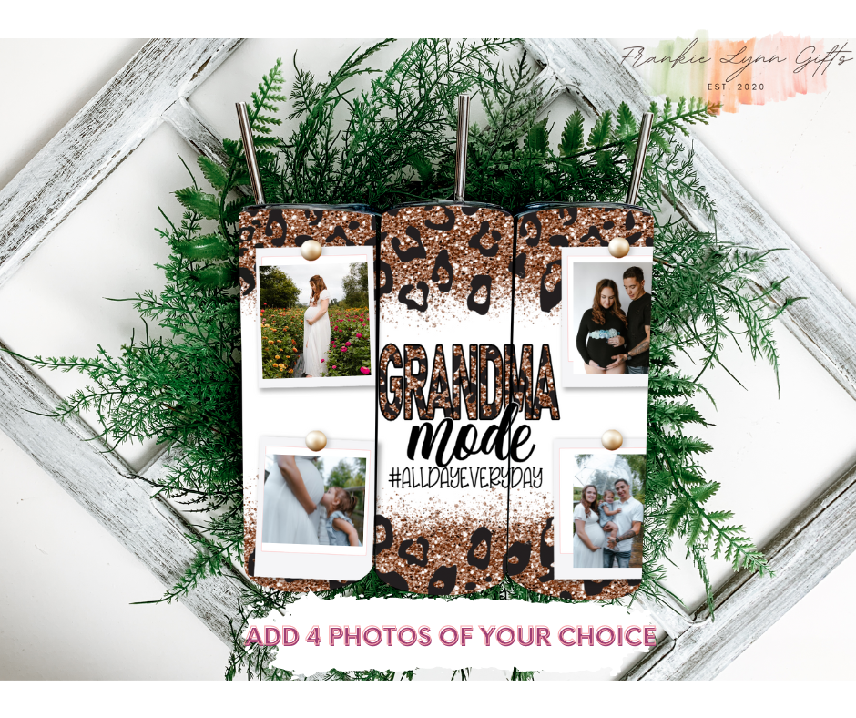 Grandma Mode with Custom Photos Tumbler