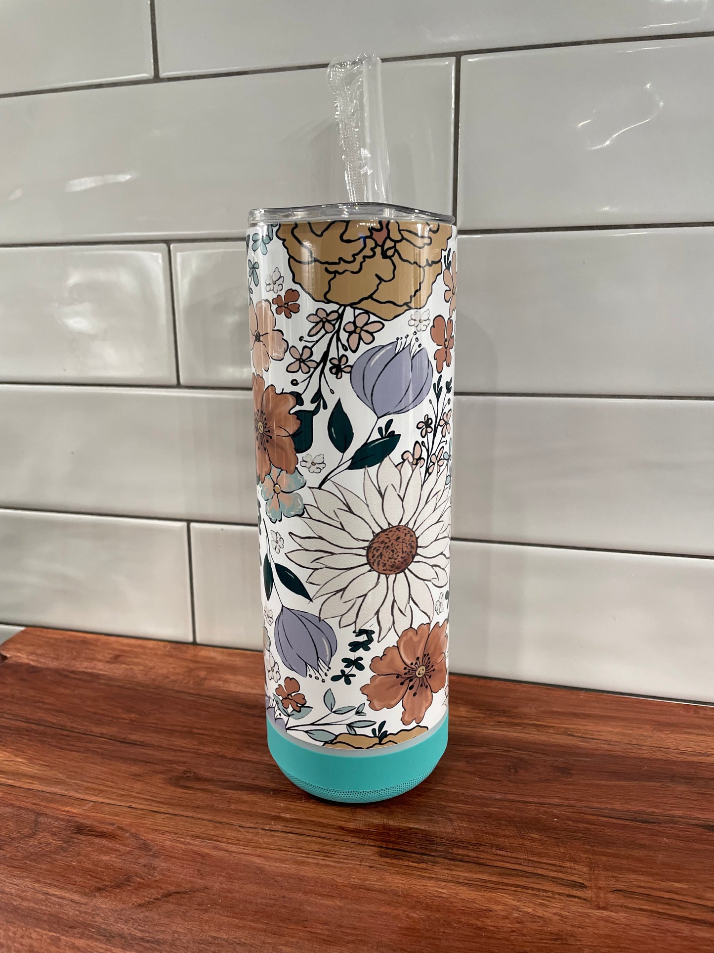 Colorful Boho Floral Speaker Tumbler