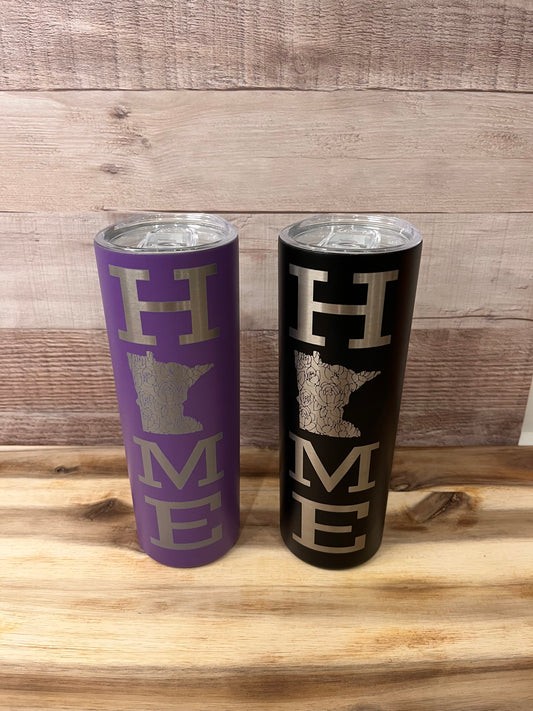 Home with MN Engraved Tumbler- Discontinued