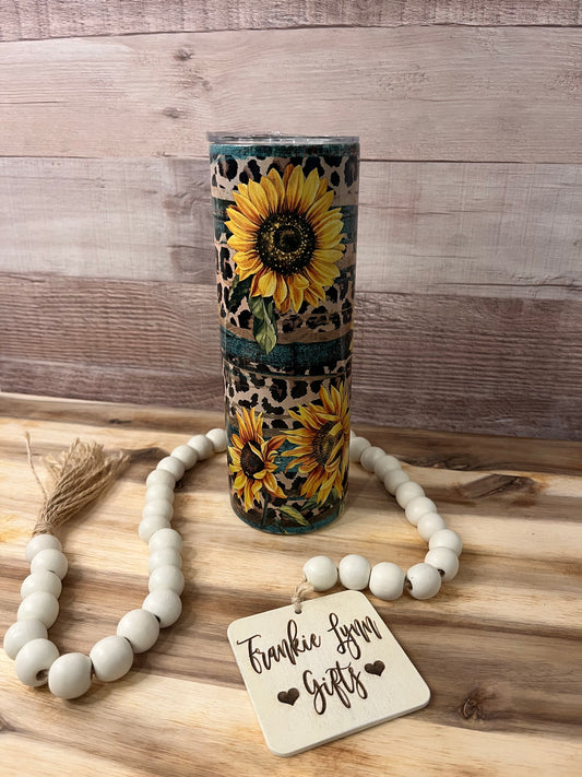 Cheetah & Sunflower Tumbler