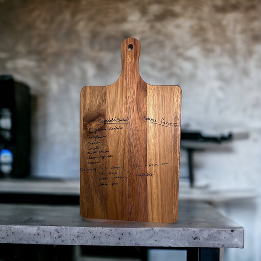 Handwritten Recipes Engraved Cutting Board