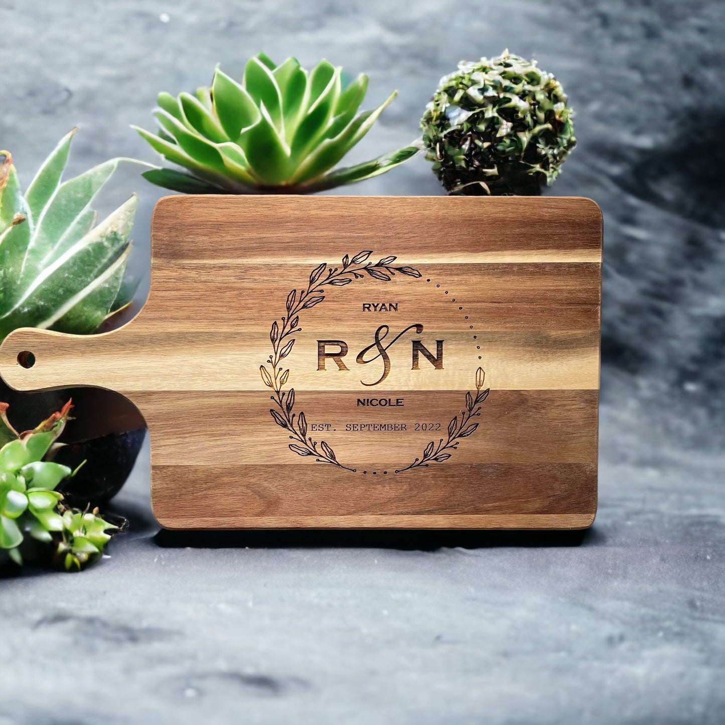 Monogram Engraved Cutting Board