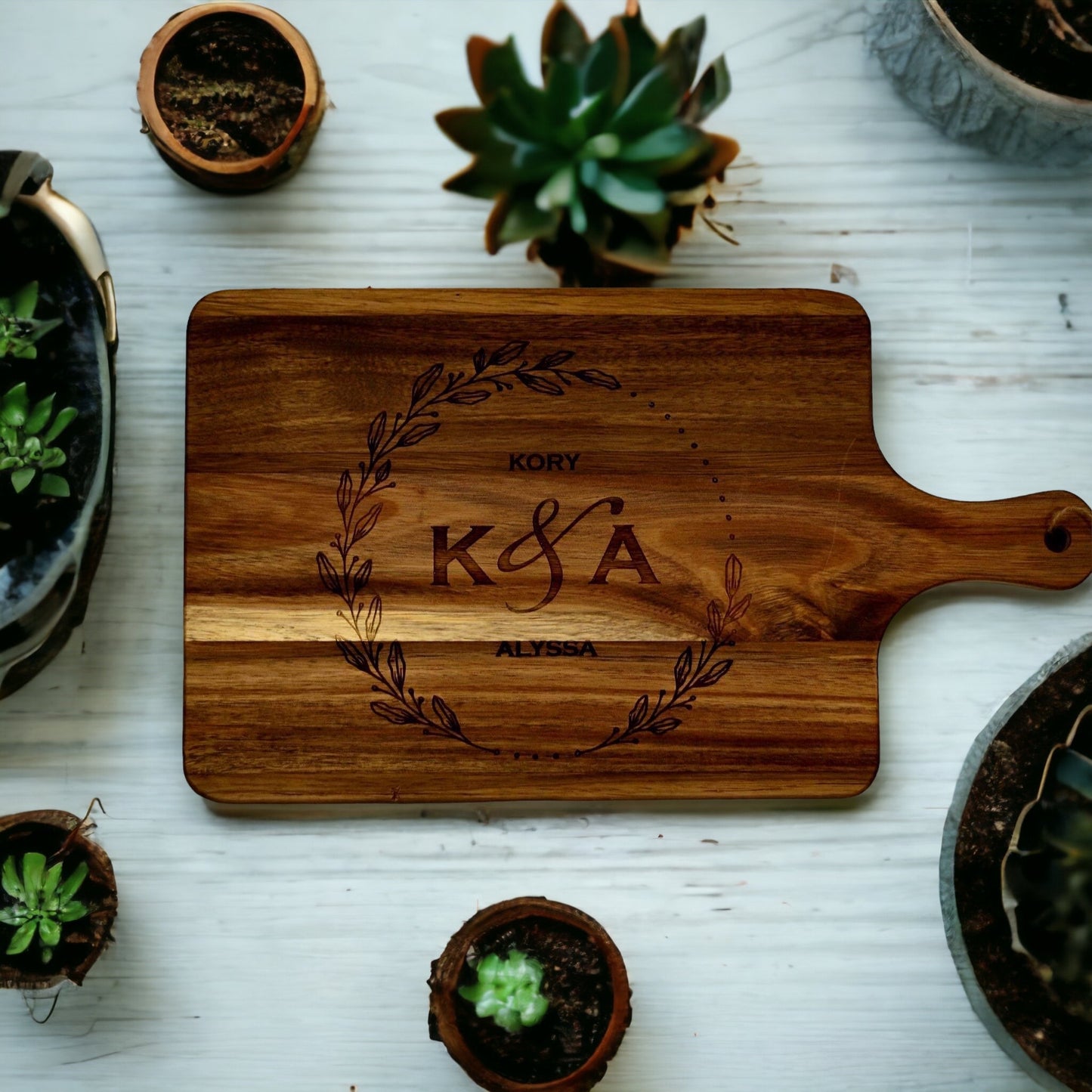 Monogram Engraved Cutting Board