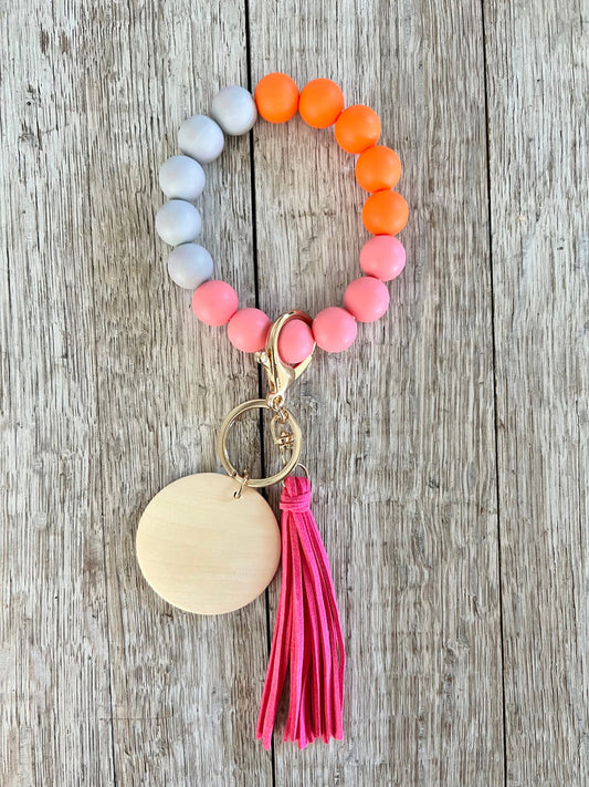 Sunset Silicone Bead Wristlet