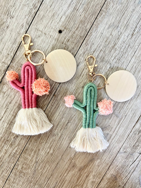 Boho Cactus Keychain